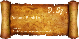 Dobos Szabin névjegykártya